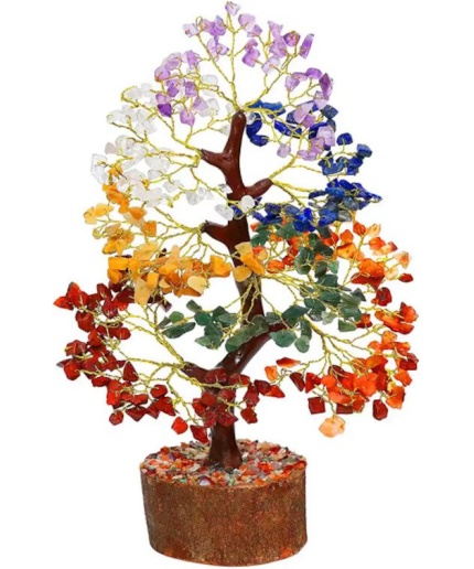 Seven Chakra Tree Of Life, Money Tree, Natural Crystal Tree, Hippie Tree, Gift For here & Wedding, Multi Color Gemstone Tree, Yoga Tree | Save 33% - Rajasthan Living
