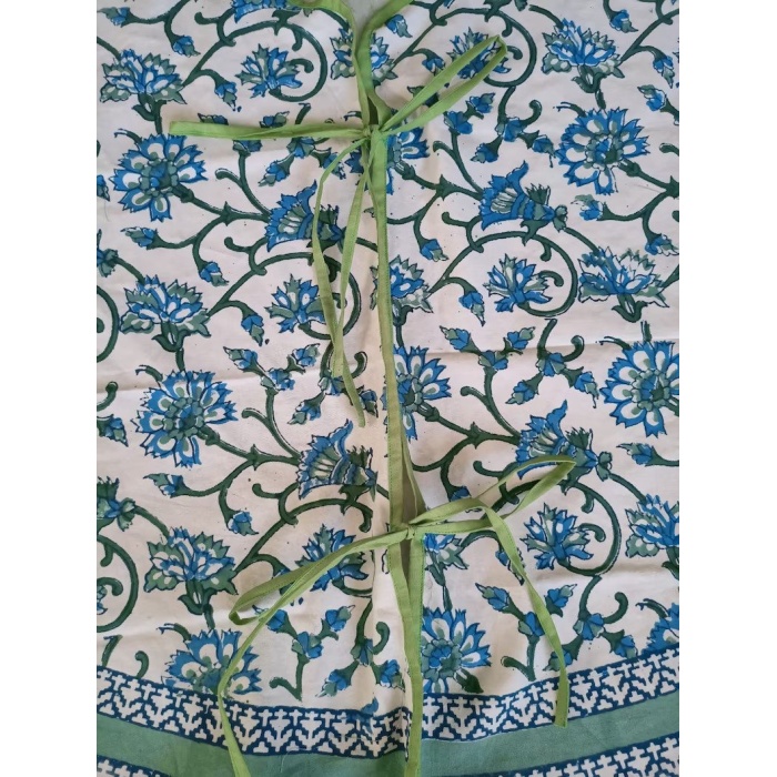 Christmas Tree Skirt 60″ Round Olive Green Flower Design Hand Block Printed Christmas Flower Merry Xmas Tree Pattern Skirts Handmade | Save 33% - Rajasthan Living 11