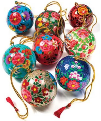 Hand painted Christmas baubles, Handmade Christmas decorations, Hand painted paper mache baubles, handmade christmas tree hanging ornaments | Save 33% - Rajasthan Living