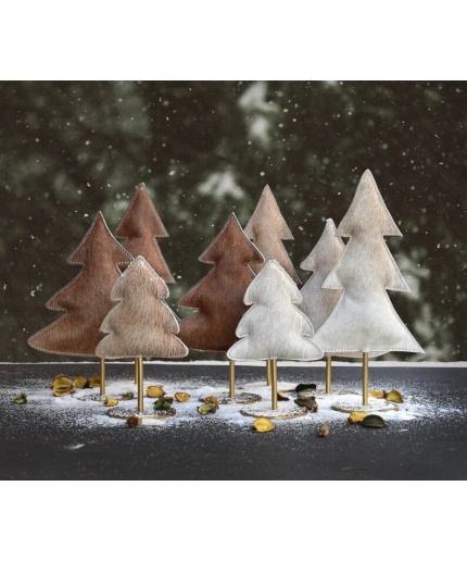 Holiday Handmade leather Christmas Trees | Christmas Ornament Table decoration | Xmas Gift | Farmhouse Christmas Decor | Save 33% - Rajasthan Living 3