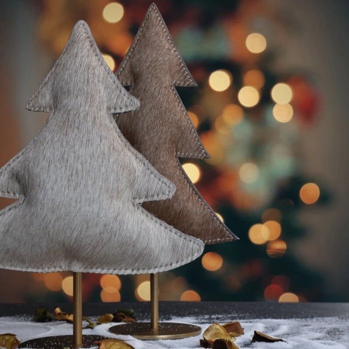 Holiday Handmade leather Christmas Trees | Christmas Ornament Table decoration | Xmas Gift | Farmhouse Christmas Decor | Save 33% - Rajasthan Living 11