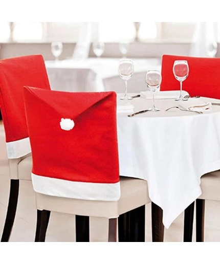 Christmas Chair Covers (Red and White) – Set of 6 Dinning Chair Cover, Santa Hat Chair Covers, Christmas Decoration..Yashish Creation | Save 33% - Rajasthan Living 3
