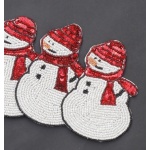 Beaded coasters (4 Pc.) Christmas decorations Christmas Coasters set – Snowman Beaded beads Coasters Christmas sales ornaments | Save 33% - Rajasthan Living 10