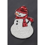 Beaded coasters (4 Pc.) Christmas decorations Christmas Coasters set – Snowman Beaded beads Coasters Christmas sales ornaments | Save 33% - Rajasthan Living 11