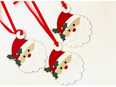 Santa Christmas Gift Tags, Personalized Holiday Gift Tags, Christmas Gifts,Christmas Wrapping,Christmas Gift Wrap – Set of 5 | Save 33% - Rajasthan Living 16