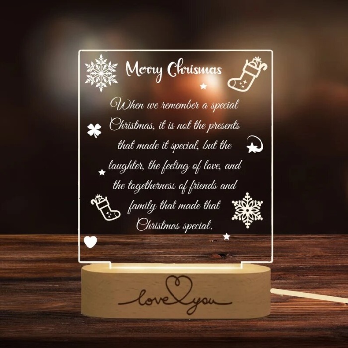 Personalized Christmas Table night lamp Acrylic | Save 33% - Rajasthan Living 7