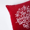 Red Christmas pillow cover in embroidered velvet | Save 33% - Rajasthan Living 12