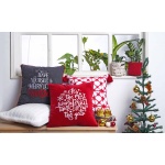 Red Christmas pillow cover in embroidered velvet | Save 33% - Rajasthan Living 14