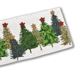 Christmas Tree Table Runner, Handmade Table Runner, Beaded Table Topper 13X36 Inch | Save 33% - Rajasthan Living 24