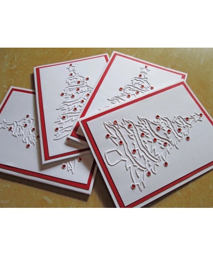 Tree Christmas Cards, Embossed Christmas Card Set, Holiday Cards, Boxed Christmas Card Sets, Holiday Card Set, Merry Christmas Card Sets | Save 33% - Rajasthan Living