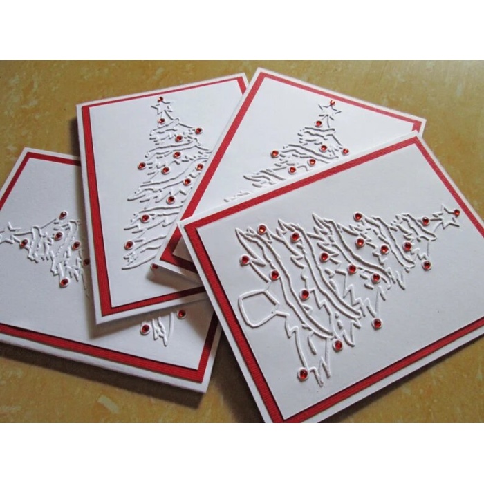 Tree Christmas Cards, Embossed Christmas Card Set, Holiday Cards, Boxed Christmas Card Sets, Holiday Card Set, Merry Christmas Card Sets | Save 33% - Rajasthan Living 5