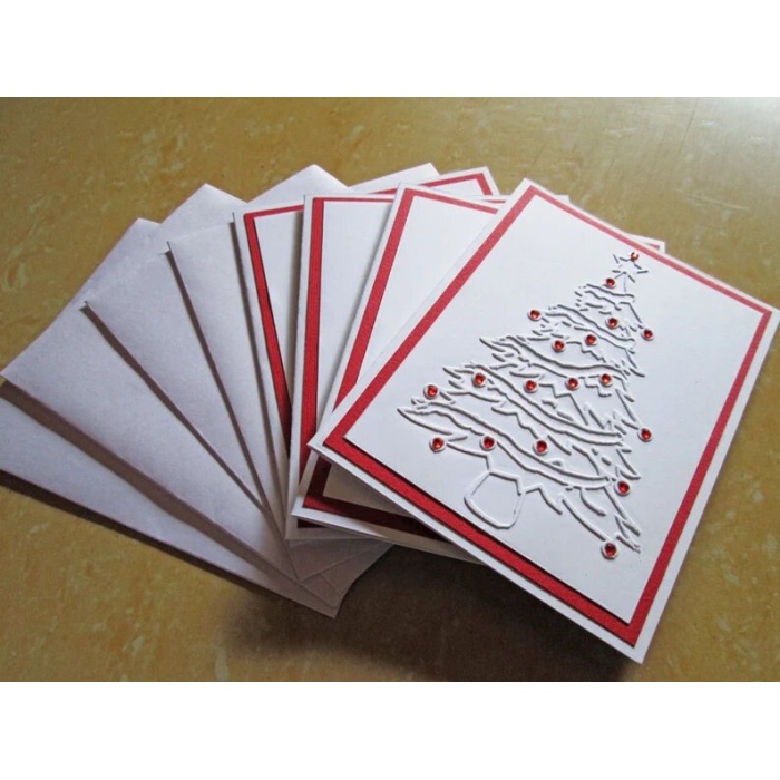 Tree Christmas Cards, Embossed Christmas Card Set, Holiday Cards, Boxed Christmas Card Sets, Holiday Card Set, Merry Christmas Card Sets | Save 33% - Rajasthan Living 9