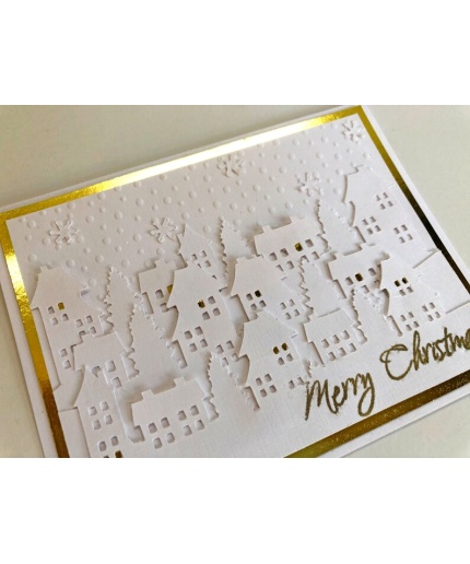 City Christmas Cards, Embossed Christmas Card Set, White Gold Holiday Cards, Boxed Christmas Card Sets, Merry Christmas Card Sets | Save 33% - Rajasthan Living 3