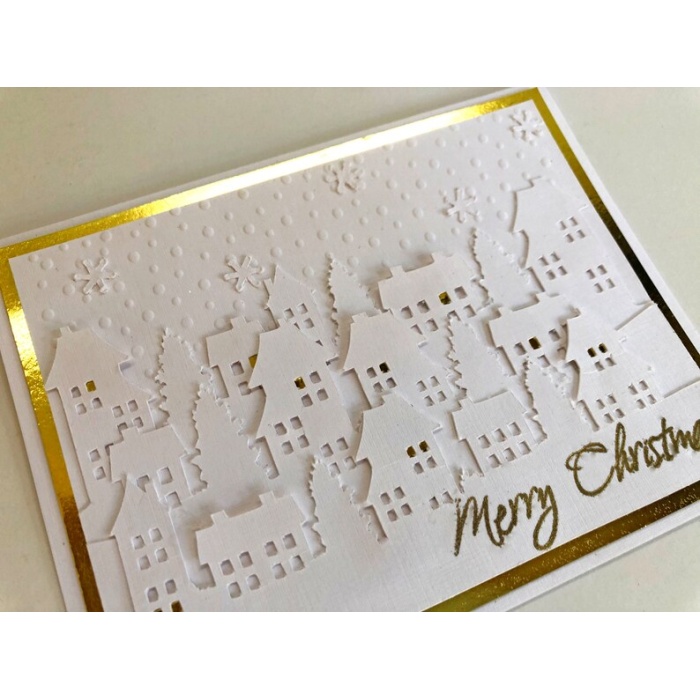 City Christmas Cards, Embossed Christmas Card Set, White Gold Holiday Cards, Boxed Christmas Card Sets, Merry Christmas Card Sets | Save 33% - Rajasthan Living 6