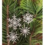 Silver Christmas Snowflake Hanging, Set of 4, Christmas Decorative, Xmas Hanging, Tree Ornaments, Window Decor, Winter Outdoor Decorations | Save 33% - Rajasthan Living 12