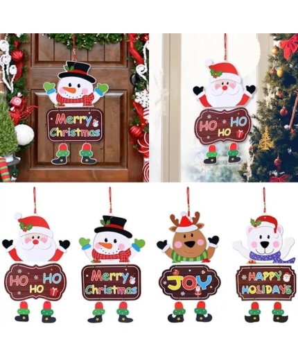 Merry Christmas Door Hanging Ornaments Pendant Santa Claus Snowman Banner Holidays New Year Party Decoration Navidad Kids Gift . | Save 33% - Rajasthan Living