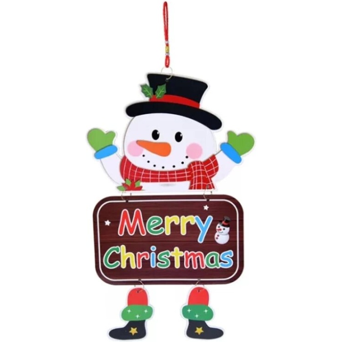 Merry Christmas Door Hanging Ornaments Pendant Santa Claus Snowman Banner Holidays New Year Party Decoration Navidad Kids Gift . | Save 33% - Rajasthan Living 9