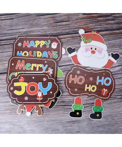 Merry Christmas Door Hanging Ornaments Pendant Santa Claus Snowman Banner Holidays New Year Party Decoration Navidad Kids Gift . | Save 33% - Rajasthan Living 3