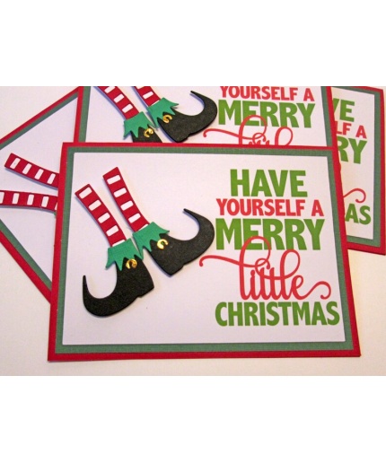 Elf Christmas Cards – Cute Holiday Cards – Boxed Christmas Card Sets – Holiday Card Set – Merry Christmas Card Pack – Set of 4 | Save 33% - Rajasthan Living