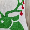 Christmas Reindeer Pillow Cover Cotton Viscose Hand Embroidered Throw Pillow Case 20×20 Cushion Cover Boho Decorative Cushion Cover | Save 33% - Rajasthan Living 14
