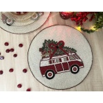 Set of 6, Christmas tree on a van, placemat, handmade beaded table mat, gift for her | Save 33% - Rajasthan Living 19