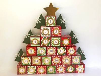 Christmas Advent Calendar, Countdown Calendar, Christmas Decorations, Xmas Tree Reusable, Fill Your Own Advent Calendar Bags, Favor Boxes | Save 33% - Rajasthan Living 16