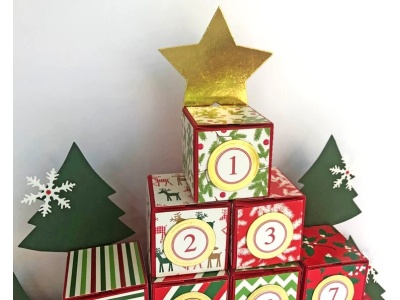 Christmas Advent Calendar, Countdown Calendar, Christmas Decorations, Xmas Tree Reusable, Fill Your Own Advent Calendar Bags, Favor Boxes | Save 33% - Rajasthan Living 18