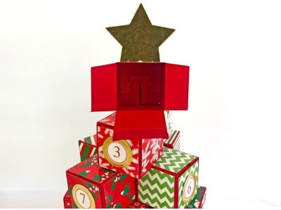 Christmas Advent Calendar, Countdown Calendar, Christmas Decorations, Xmas Tree Reusable, Fill Your Own Advent Calendar Bags, Favor Boxes | Save 33% - Rajasthan Living 19