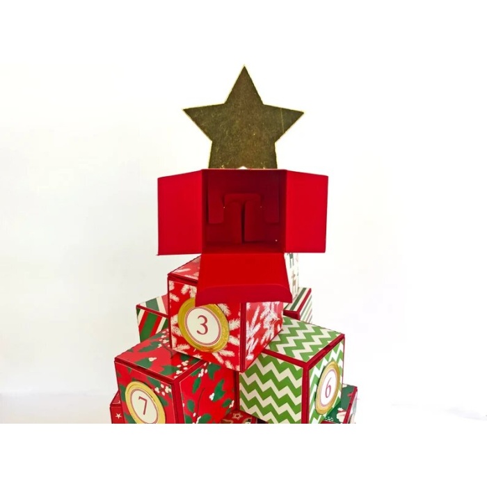 Christmas Advent Calendar, Countdown Calendar, Christmas Decorations, Xmas Tree Reusable, Fill Your Own Advent Calendar Bags, Favor Boxes | Save 33% - Rajasthan Living 9
