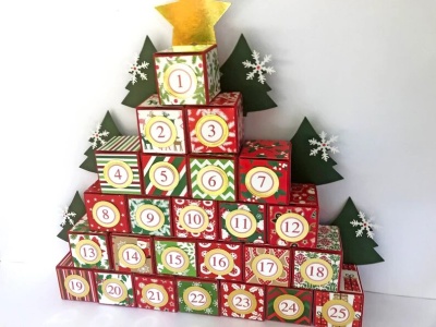 Christmas Advent Calendar, Countdown Calendar, Christmas Decorations, Xmas Tree Reusable, Fill Your Own Advent Calendar Bags, Favor Boxes | Save 33% - Rajasthan Living 23