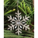 Silver Christmas Snowflake Hanging, Set of 4, Christmas Decorative, Xmas Hanging, Tree Ornaments, Window Decor, Winter Outdoor Decorations | Save 33% - Rajasthan Living 17