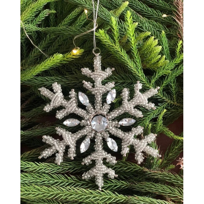 Silver Christmas Snowflake Hanging, Set of 4, Christmas Decorative, Xmas Hanging, Tree Ornaments, Window Decor, Winter Outdoor Decorations | Save 33% - Rajasthan Living 10