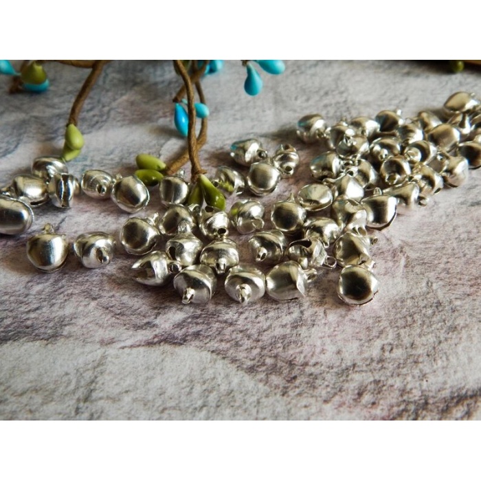 Mini Bells, 8mm Jingle Bells, White Metal Beads, Jewelry Charms, Christmas Tree Ornaments | Save 33% - Rajasthan Living 5