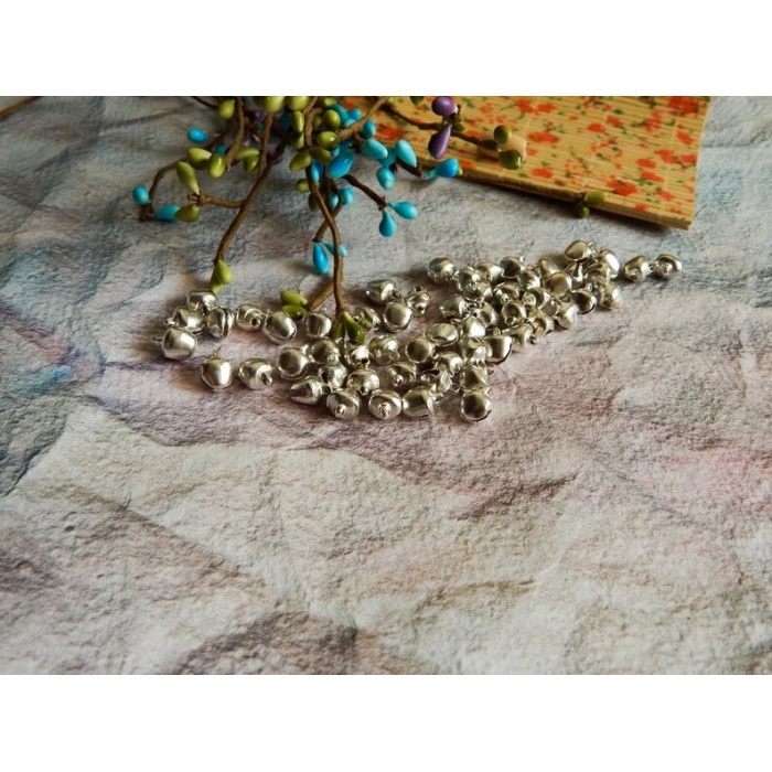 Mini Bells, 8mm Jingle Bells, White Metal Beads, Jewelry Charms, Christmas Tree Ornaments | Save 33% - Rajasthan Living 6