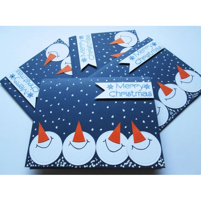 Snowmen Christmas Cards, Blue Christmas Card Set, Holiday Cards, Boxed Christmas Card Sets, Holiday Card Set, Merry Christmas Card Sets | Save 33% - Rajasthan Living 5