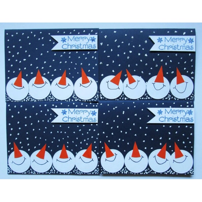 Snowmen Christmas Cards, Blue Christmas Card Set, Holiday Cards, Boxed Christmas Card Sets, Holiday Card Set, Merry Christmas Card Sets | Save 33% - Rajasthan Living 6