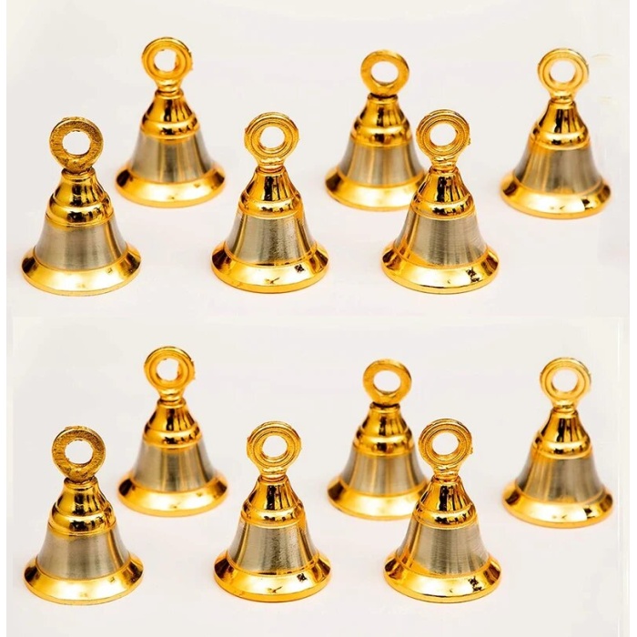 Brass Pooja Bell/Jingle Bells Brass Bells for Christmas Festival Decoration Home Decoration/Cow Camel Bells (Size-1.5″-set of 12) | Save 33% - Rajasthan Living 5
