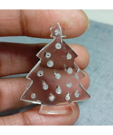 Christmas Tree Shape Crystal Carving Gemstone, use for Silver Jewelry, Making Jewelry, A unique conversation piece:) Christmas Tree # S-671 | Save 33% - Rajasthan Living 3