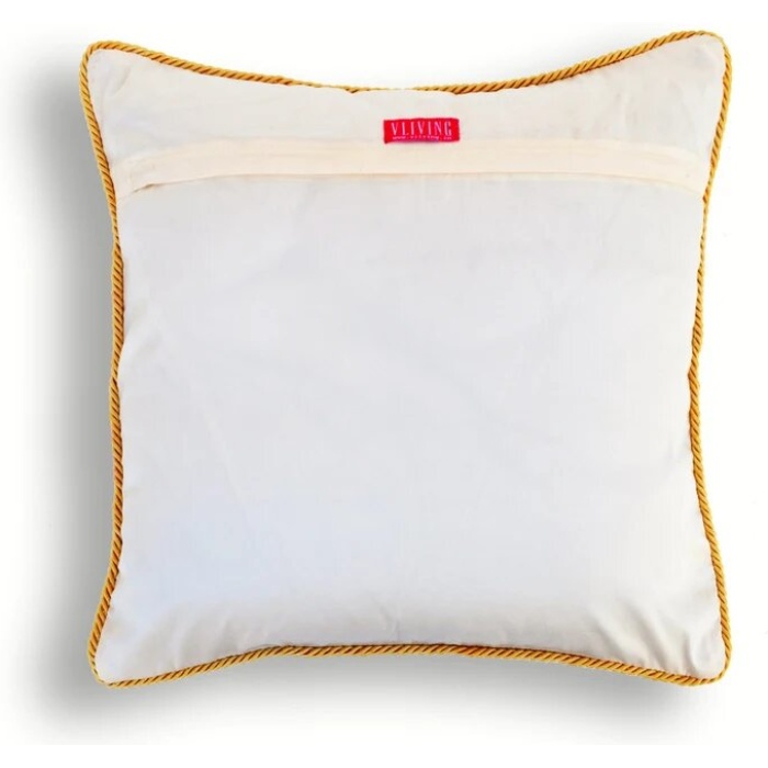 Christmas pillow cover, white and gold, script, merry Christmas, quilted, embroidered pillow size 16″X 16″ | Save 33% - Rajasthan Living 8