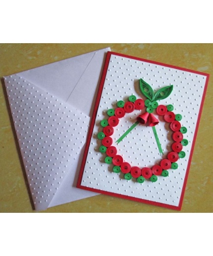 Quilled Christmas Card, Wreath Holiday Card, Paper Quilling, Merry Christmas Card | Save 33% - Rajasthan Living