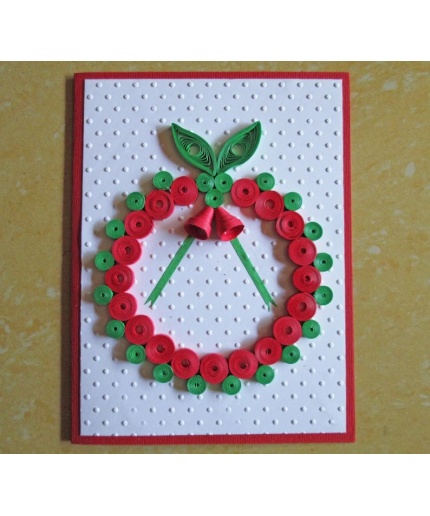 Quilled Christmas Card, Wreath Holiday Card, Paper Quilling, Merry Christmas Card | Save 33% - Rajasthan Living 3