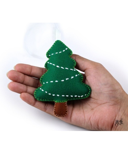 Tiny Christmas tree ornament, Wall Hanging Car charm Plush Soft Ornaments, Handmade Felt accent, Xmas tree Decoration, Holiday nursery decor | Save 33% - Rajasthan Living