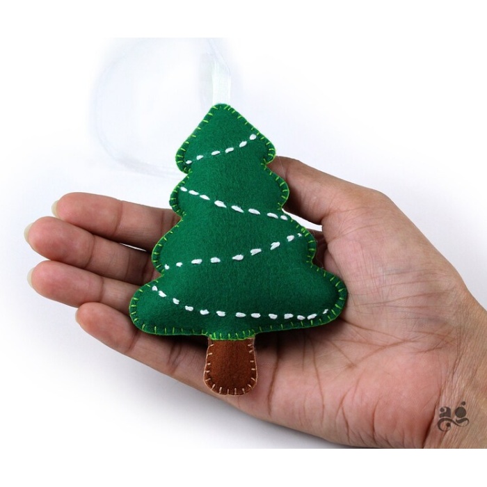 Tiny Christmas tree ornament, Wall Hanging Car charm Plush Soft Ornaments, Handmade Felt accent, Xmas tree Decoration, Holiday nursery decor | Save 33% - Rajasthan Living 5