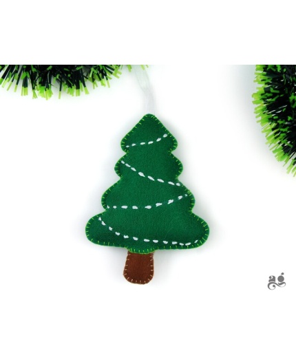 Tiny Christmas tree ornament, Wall Hanging Car charm Plush Soft Ornaments, Handmade Felt accent, Xmas tree Decoration, Holiday nursery decor | Save 33% - Rajasthan Living 3