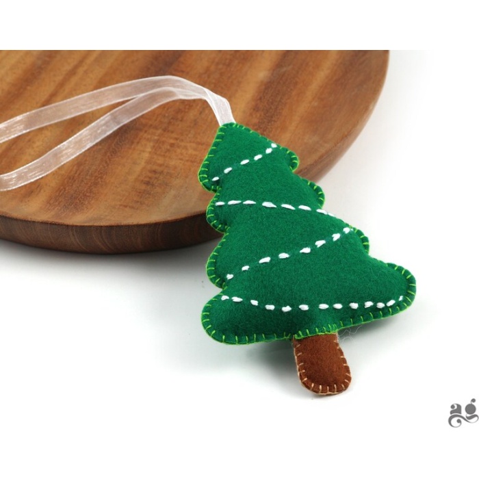 Tiny Christmas tree ornament, Wall Hanging Car charm Plush Soft Ornaments, Handmade Felt accent, Xmas tree Decoration, Holiday nursery decor | Save 33% - Rajasthan Living 7