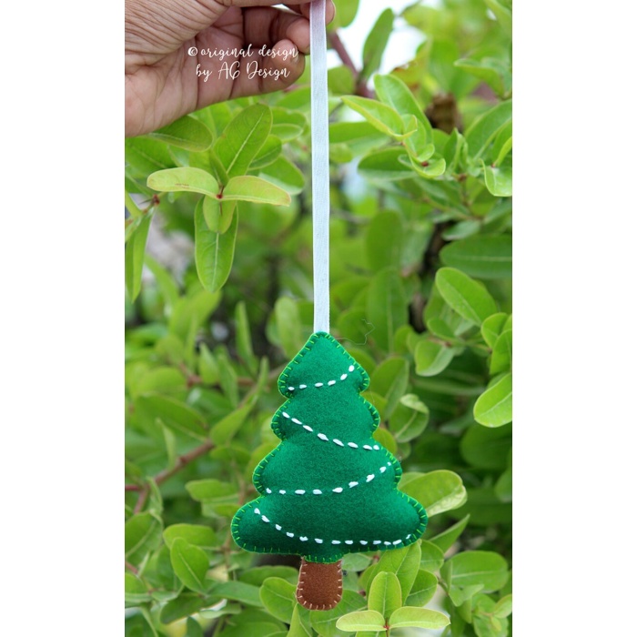 Tiny Christmas tree ornament, Wall Hanging Car charm Plush Soft Ornaments, Handmade Felt accent, Xmas tree Decoration, Holiday nursery decor | Save 33% - Rajasthan Living 10