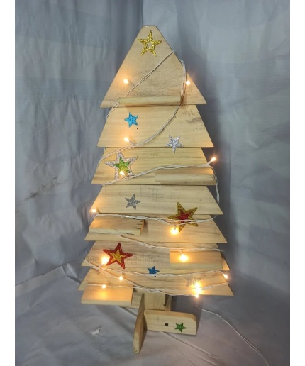 Handmade Wooden Christmas Tree Wood Christmas tree Ornament Table decoration | Wood Christmas Tree VILLAGE | Save 33% - Rajasthan Living