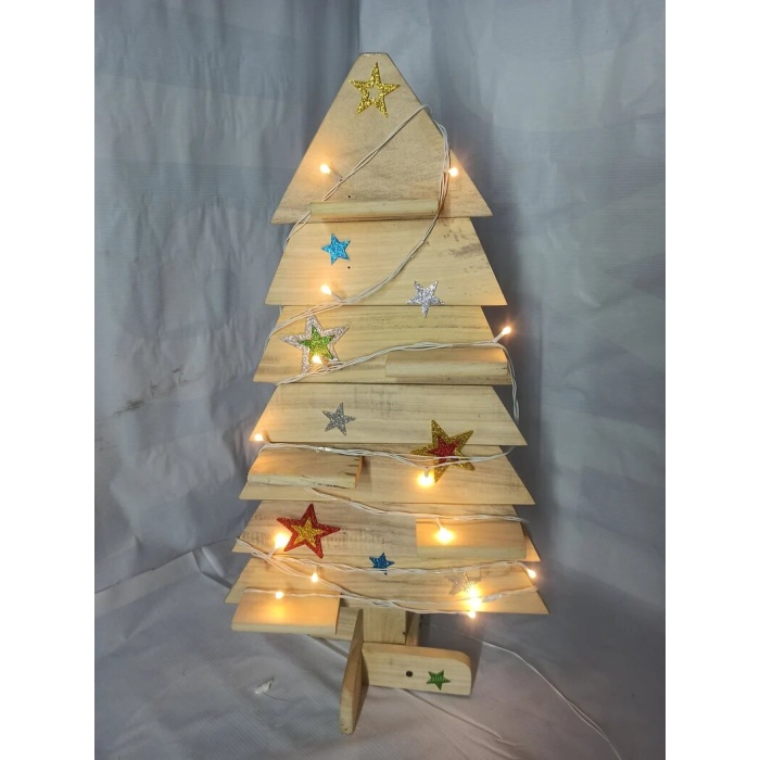 Handmade Wooden Christmas Tree Wood Christmas tree Ornament Table decoration | Wood Christmas Tree VILLAGE | Save 33% - Rajasthan Living 5