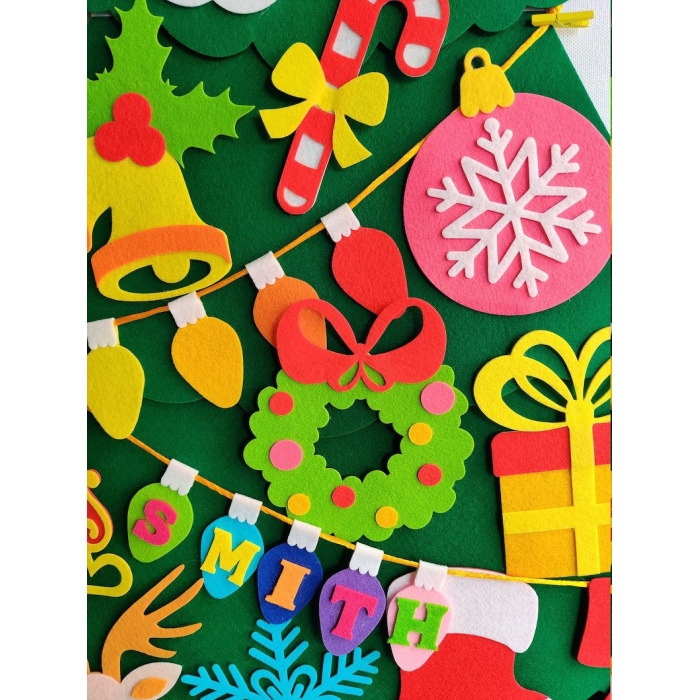 Personalized Felt Christmas Tree, Felt Ornaments, Christmas Ornaments, Kids Christmas Tree, Christmas Activity, Christmas Decor, Felt Decor | Save 33% - Rajasthan Living 10