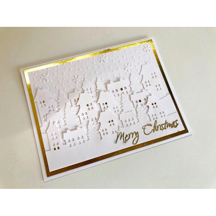 City Christmas Cards, Embossed Christmas Card Set, White Gold Holiday Cards, Boxed Christmas Card Sets, Merry Christmas Card Sets | Save 33% - Rajasthan Living 9